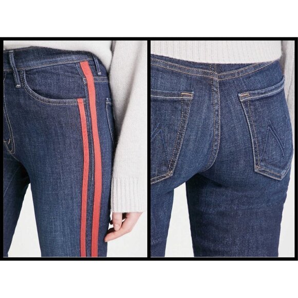 💕MOTHER💕 Insider Crop Step Fray Jeans ~ Speed Racer 26 - Picture 13 of 16